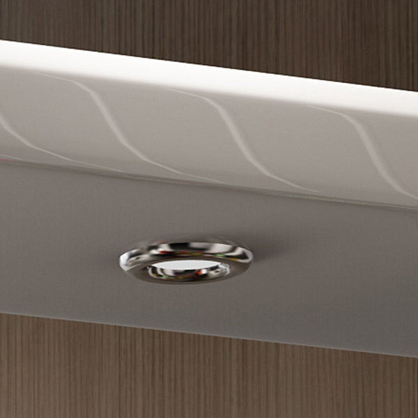 Mesa de barra laminada blanca glamorosa 39.3 "H Mesa de bistro con portavasos, solo mesa