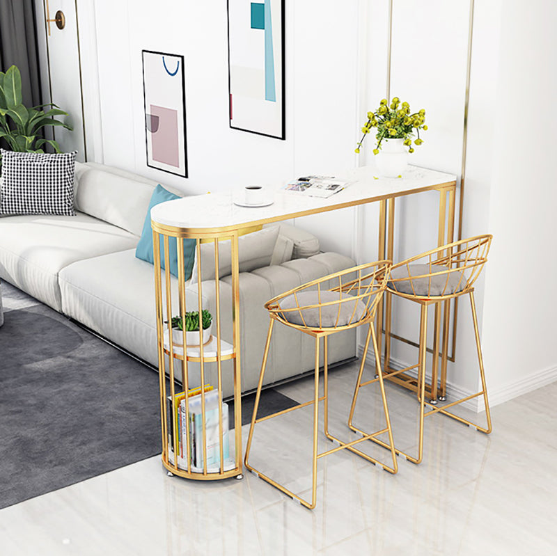 Tavolo da bar per pub in falda in finta finta glam tavolo da pranzo a doppio piedistallo con 2 sullo scaffale