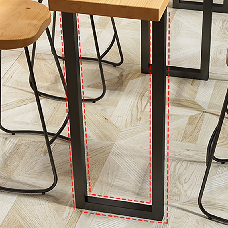 Industrial Style Bar Table 42-inch Height Original Wood Metal Base Bistro Table