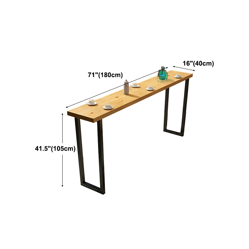 Industrial Style Bar Table 42-inch Height Original Wood Metal Base Bistro Table