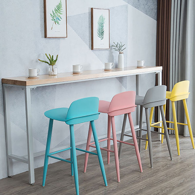 Industrial Bar Table 42-inch Height Original Wood Top Metal Base Bistro Table, Only Table