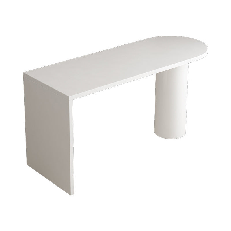 Industrial White Iron Bar Table Wood Specialty Top 41.3"H Bistro Table