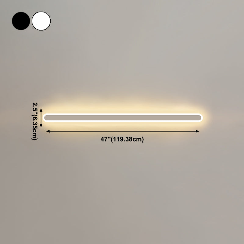 1 Light Metal Wall Light Modern Simple Style Linear Shape Wall Mounted Light Fixture