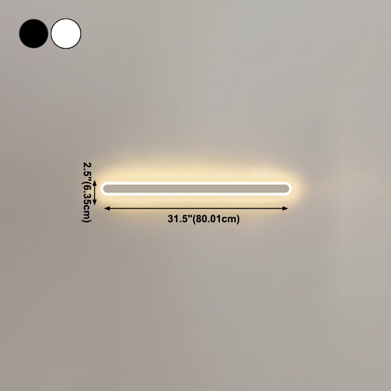 1 Light Metal Wall Light Modern Simple Style Linear Shape Wall Mounted Light Fixture