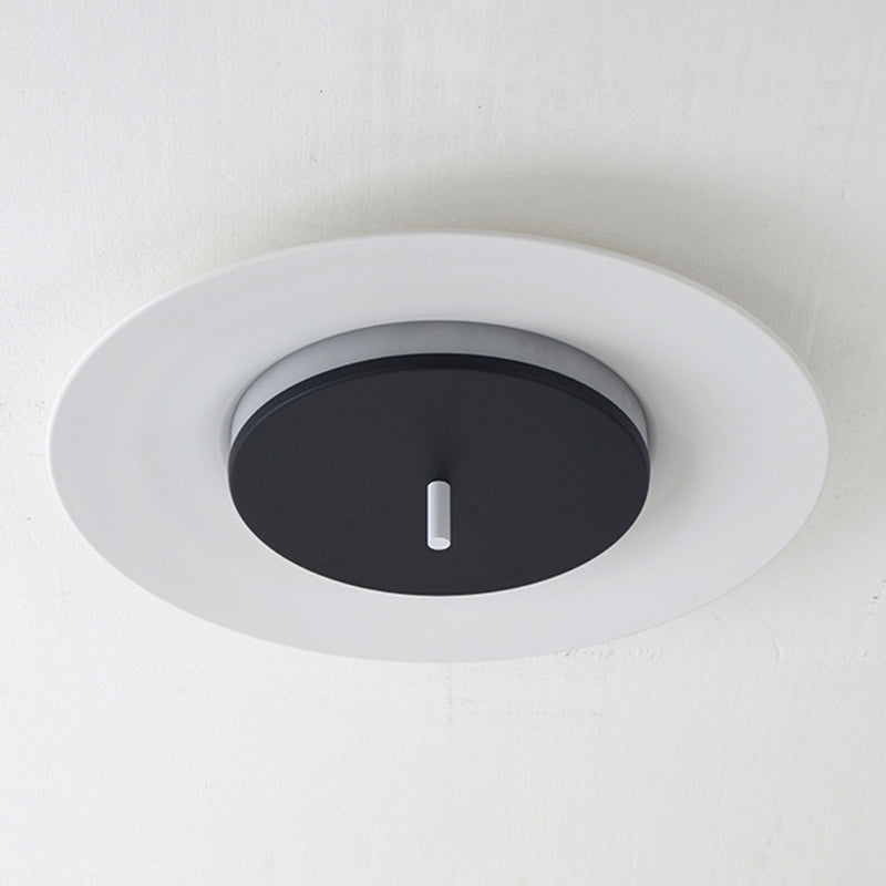 Acrylic Circular LED Ceiling Fixture in Modern Nordic Style Lacquered Iron Macaroon Flush Mount