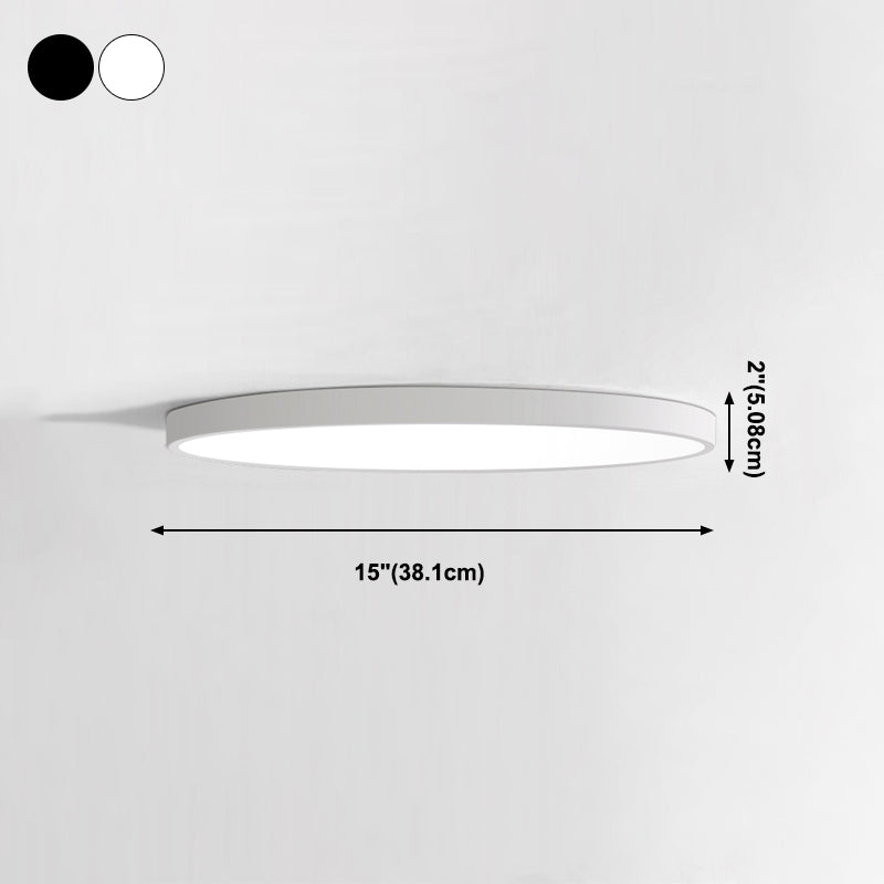 Round Shape LED Ceiling Lamp Modern Iron 1 Light Flush Mount for Balcony Aisle