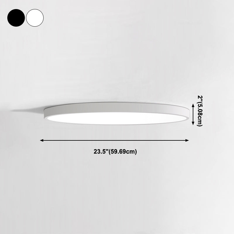 Round Shape LED Ceiling Lamp Modern Iron 1 Light Flush Mount for Balcony Aisle