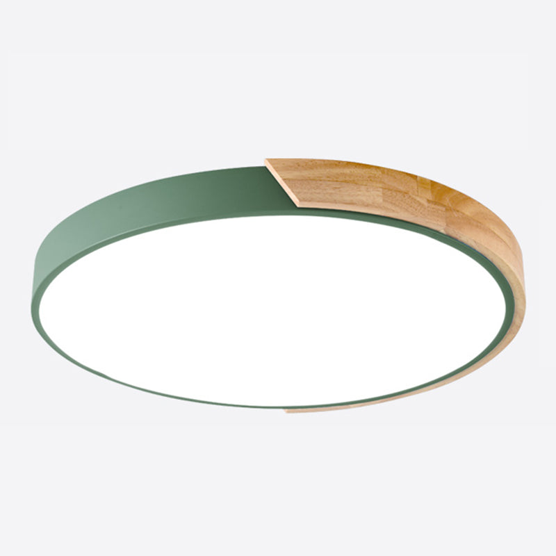 Lampada da soffitto a LED di forma rotonda Macaroon Moderna in ferro a 1 luce da incasso per studio