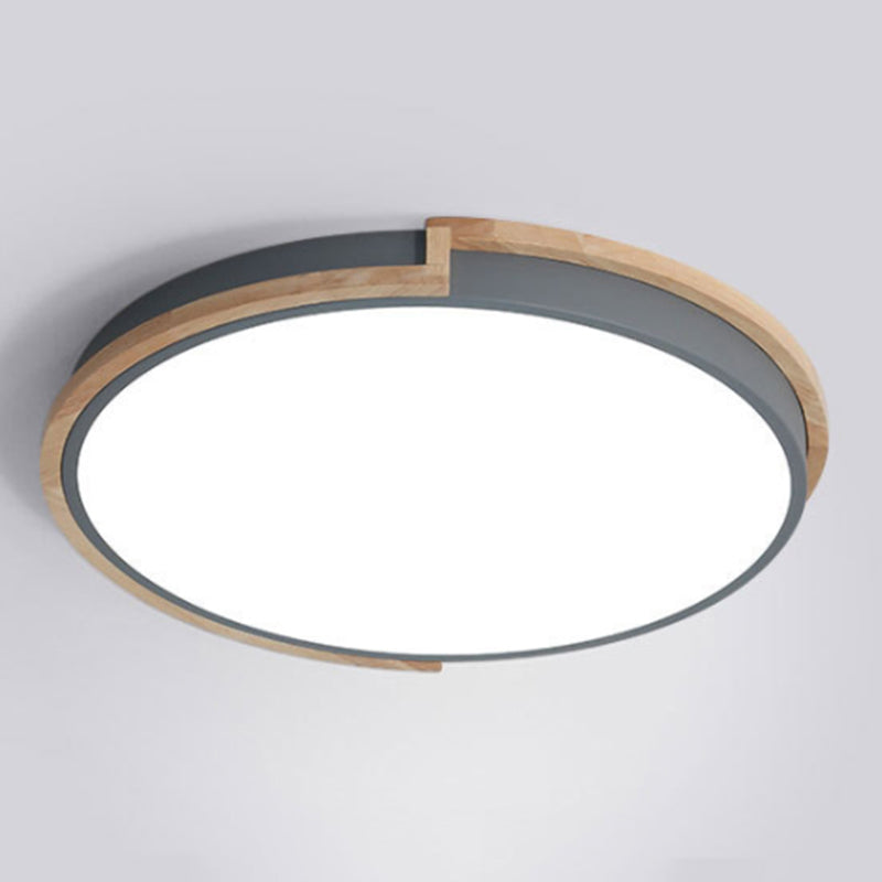 Round Shape LED Ceiling Lamp Macaroon Modern Iron 1 Light Flush Mount for Dining Room