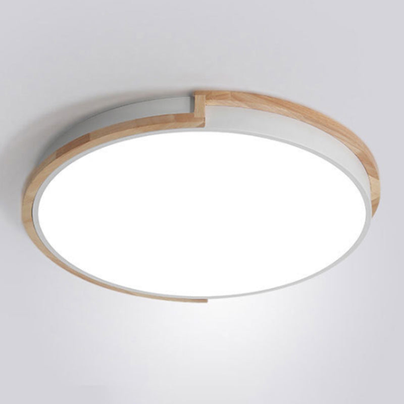 Round Shape LED Ceiling Lamp Macaroon Modern Iron 1 Light Flush Mount for Dining Room