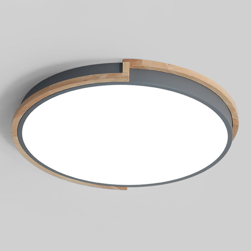 Round Shape LED Ceiling Lamp Macaroon Modern Iron 1 Light Flush Mount for Dining Room