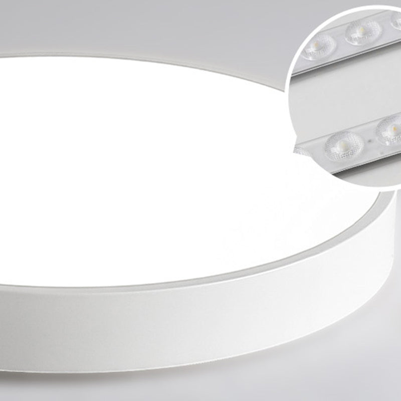 Plafonnier LED de forme ronde macaron fer moderne 1 lumière encastré pour balcon allée
