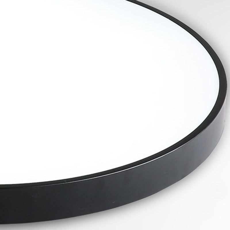 Plafonnier LED de forme ronde macaron fer moderne 1 lumière encastré pour balcon allée