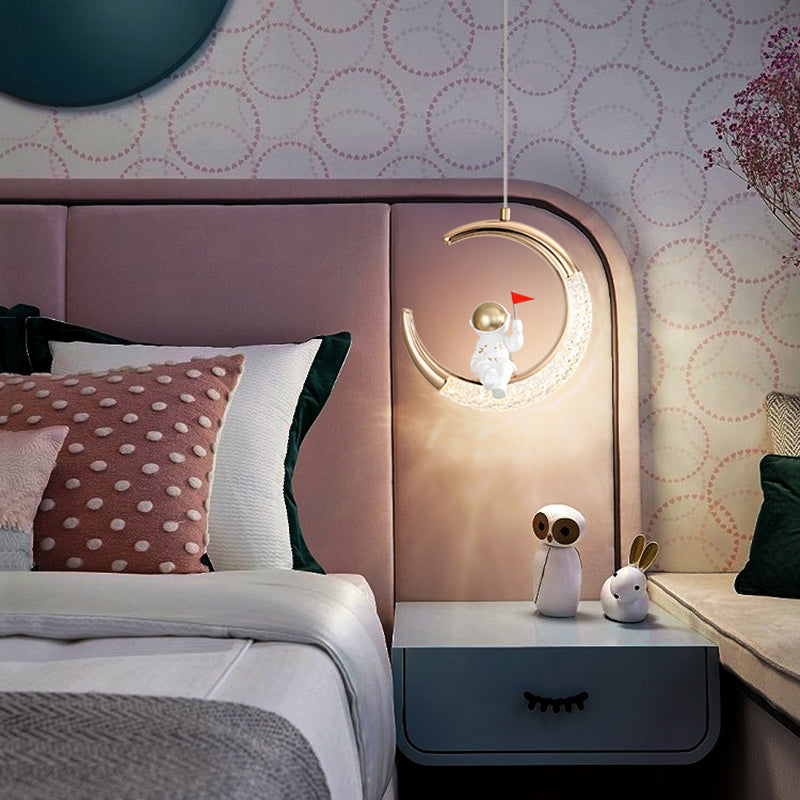 Éclairage moderne à pendentif pendentif en acrylique 1-LIGHT pour la chambre des enfants