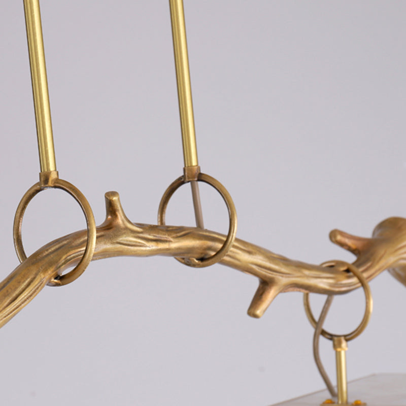 Accesorio de iluminación de la isla rectángulo metal moderno luz colgante de luz individual