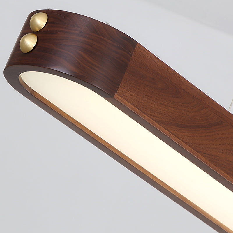 Luz de techo de isla geométrica de cocina moderna de madera ligera de madera ligera