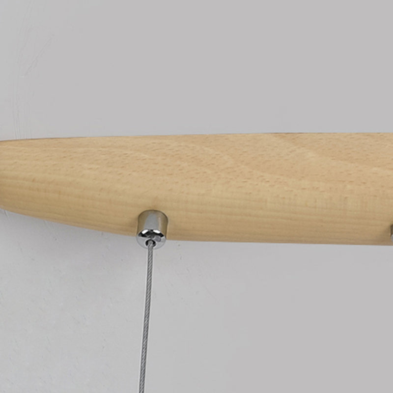 Iluminación moderna de la isla de la cocina Madera lineal 1 Luz de la isla de la luz