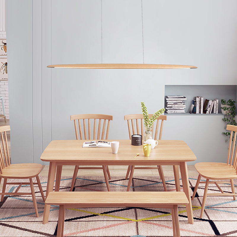 Iluminación moderna de la isla de la cocina Madera lineal 1 Luz de la isla de la luz