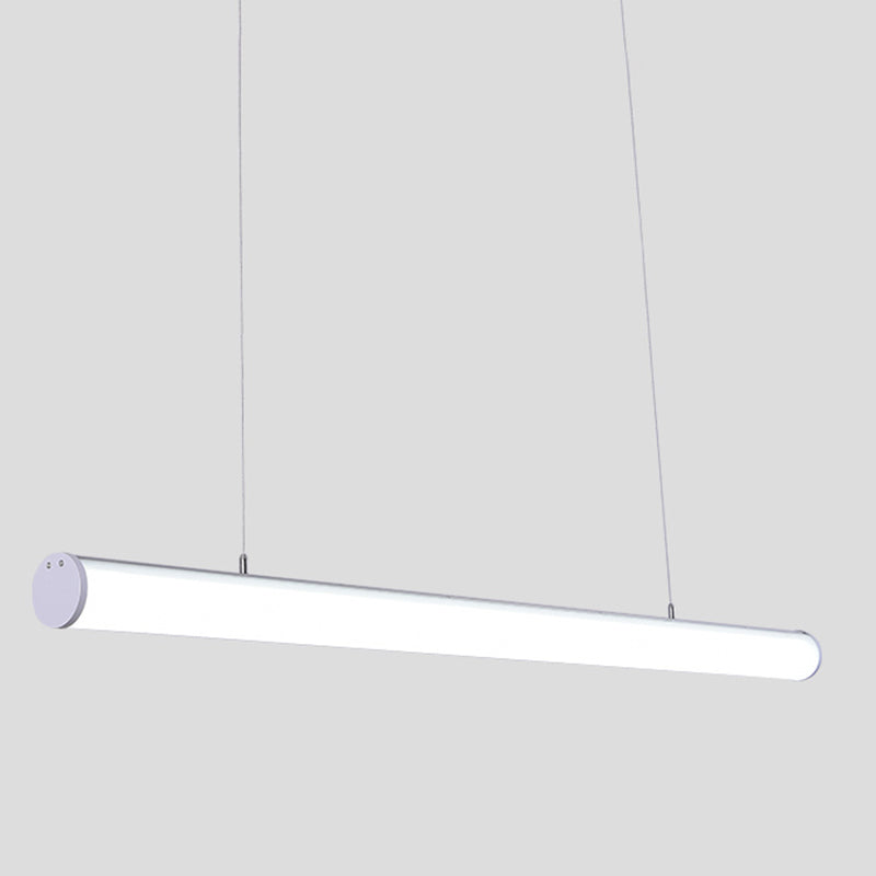 1 luminaire linéaire linéaire modernisme suspension à l'île métallique en blanc