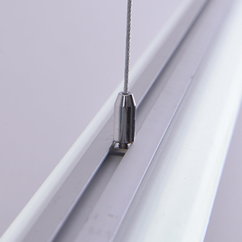 1 luminaire linéaire linéaire modernisme suspension à l'île métallique en blanc