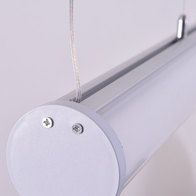 1 luminaire linéaire linéaire modernisme suspension à l'île métallique en blanc