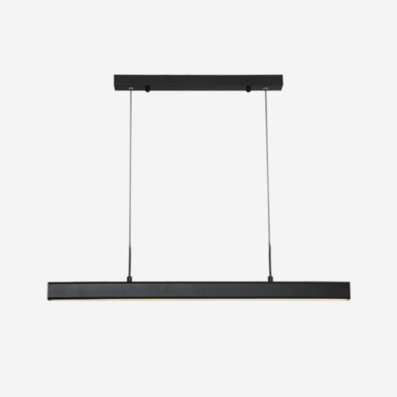 1 Light Linear Island Light Fixture Modernism Metal Island Pendant Lights