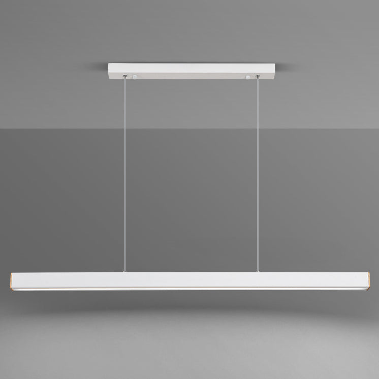 1 Light Linear Island Light Fixture Modernism Metal Island Pendant Lights