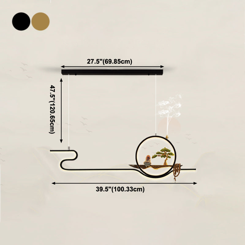 Iluminación moderna de la isla de la isla de la isla accesorios de iluminación colgante
