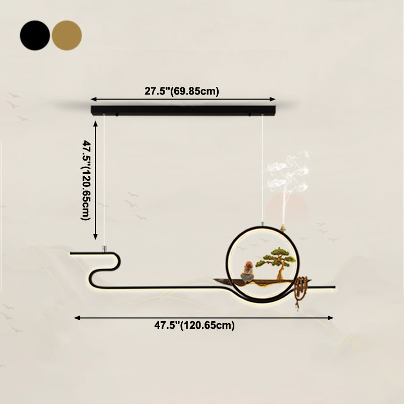 Iluminación moderna de la isla de la isla de la isla accesorios de iluminación colgante