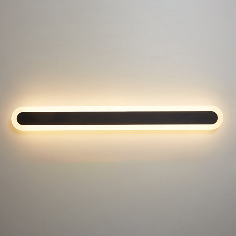 Single Light Linear Shape Wall Lighting Modern Style Metal Wall Lighting Fixtures