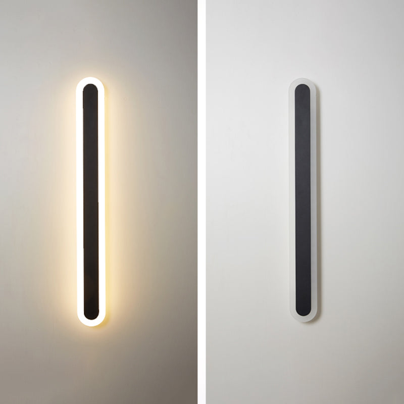 Single Light Linear Shape Wall Lighting Modern Style Metal Wall Lighting Fixtures
