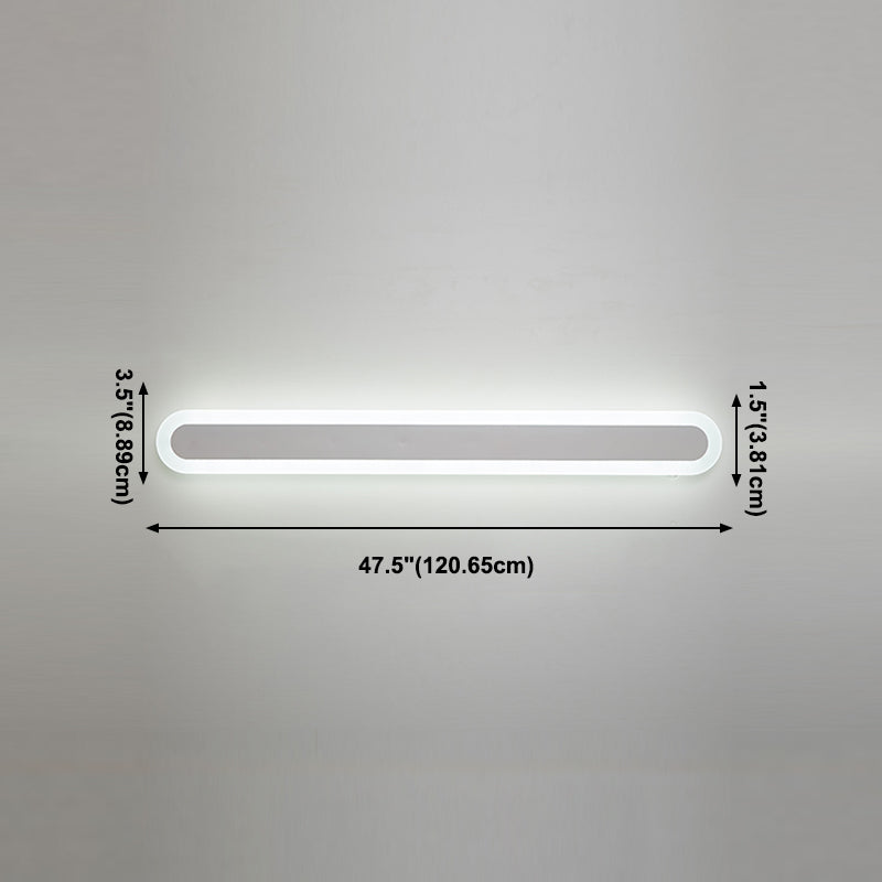 Single Light Linear Shape Wall Lighting Modern Style Metal Wall Lighting Fixtures