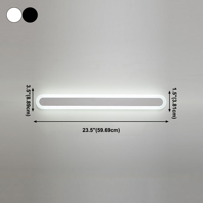 Single Light Linear Shape Wall Lighting Modern Style Metal Wall Lighting Fixtures