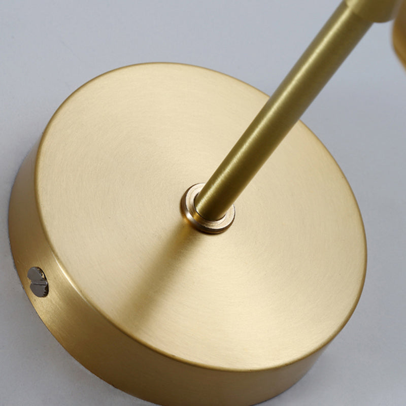 Moderne Stilzylinderwand montiertes Metallmetall 1 Lichtwandmontierte Beleuchtung in Gold