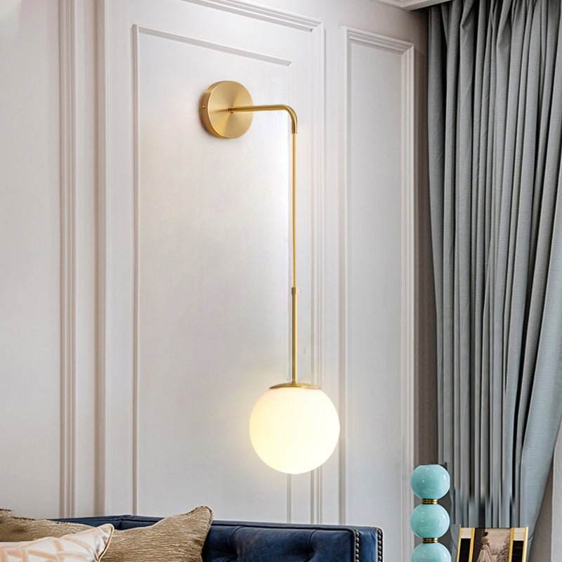 Moderne Stil Kugel Wandlampe Lichtglas 1 leichte Wand montierte Beleuchtung