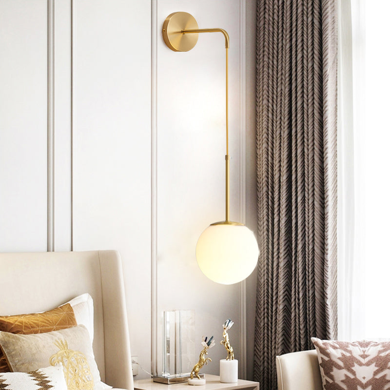 Moderne Stil Kugel Wandlampe Lichtglas 1 leichte Wand montierte Beleuchtung