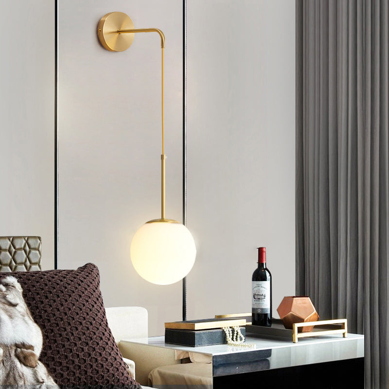 Moderne Stil Kugel Wandlampe Lichtglas 1 leichte Wand montierte Beleuchtung