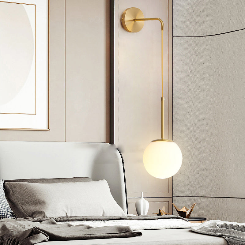 Moderne Stil Kugel Wandlampe Lichtglas 1 leichte Wand montierte Beleuchtung