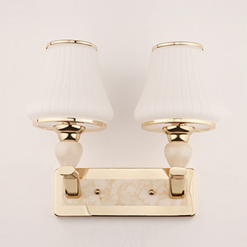 Multi -Leuchten Glaswand Licht moderner Stil Geometrische Formwandmontage in Weiß