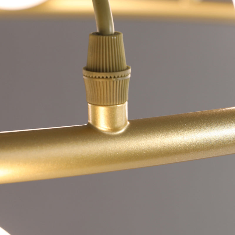 Glass Globe Pendant Light in Modern Creative Style Lacquered Iron Chandelier for Dining Room