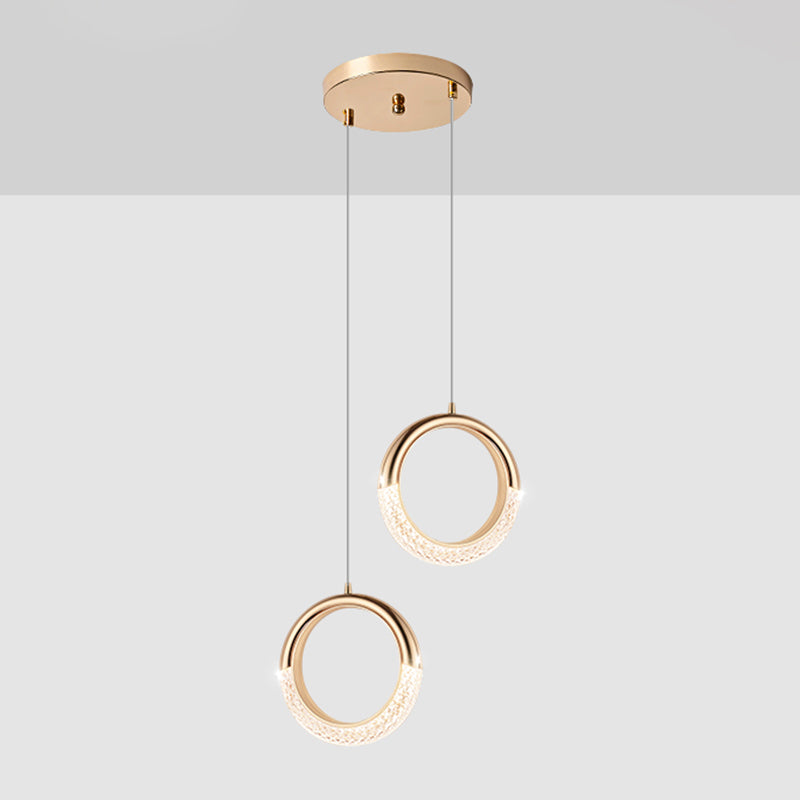 Acrylique Pendentif suspendu de suspension à la lumière de la lumière 1-Light pour chambre à coucher