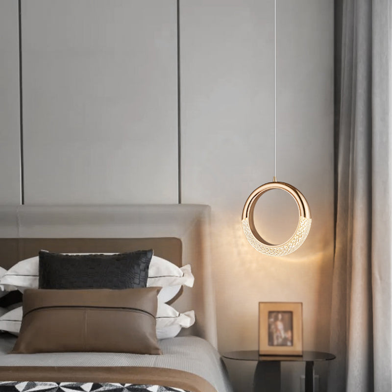 Acrylique Pendentif suspendu de suspension à la lumière de la lumière 1-Light pour chambre à coucher