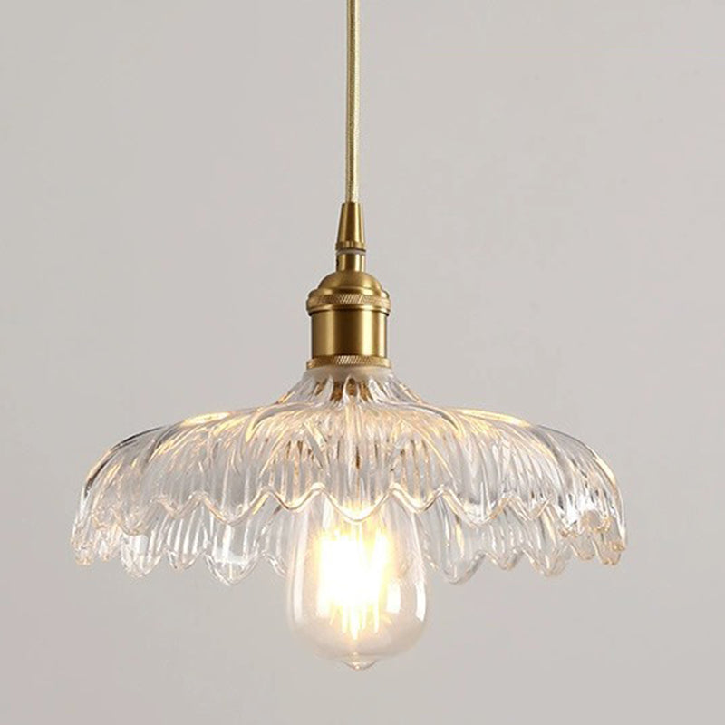 Industrieel hangende plafondlichtglas 1-licht hanglampje voor slaapkamer