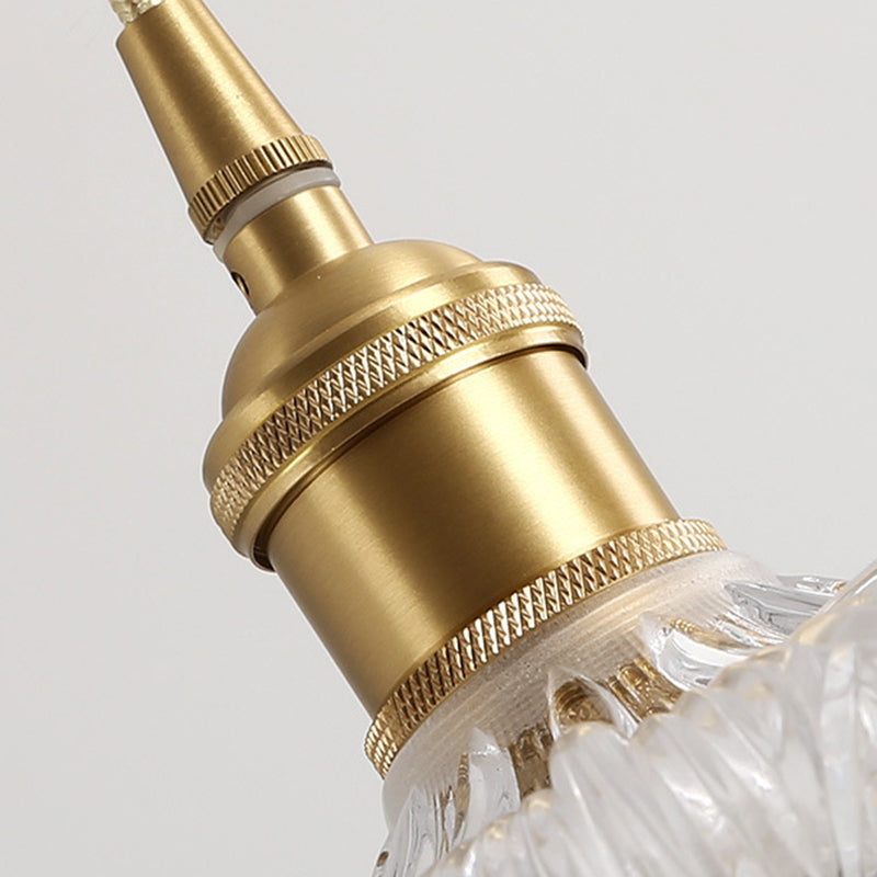 Industrieel hangende plafondlichtglas 1-licht hanglampje voor slaapkamer