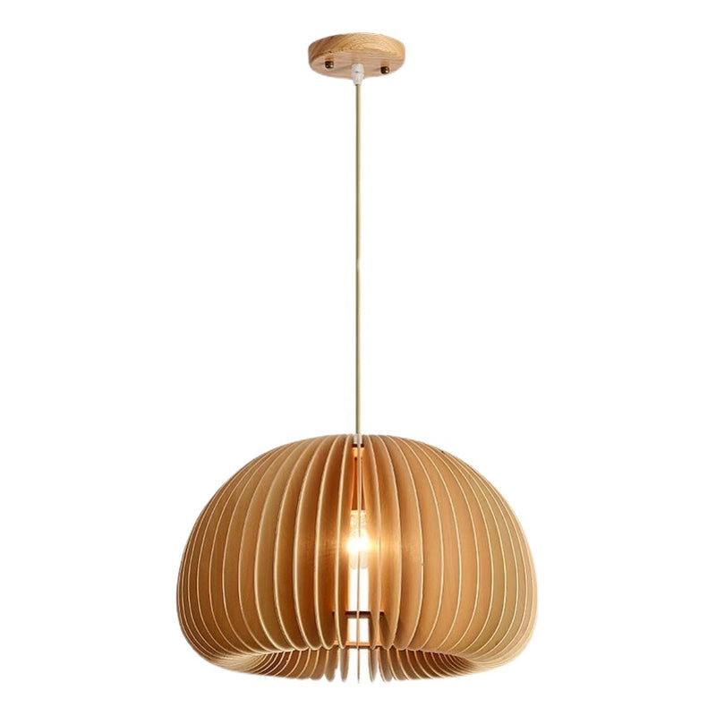 Pumpkin suspension du plafond bois moderne 1-Light plafond pendentif léger