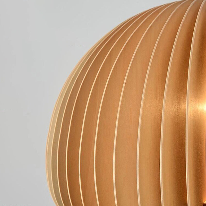 Pumpkin suspension du plafond bois moderne 1-Light plafond pendentif léger