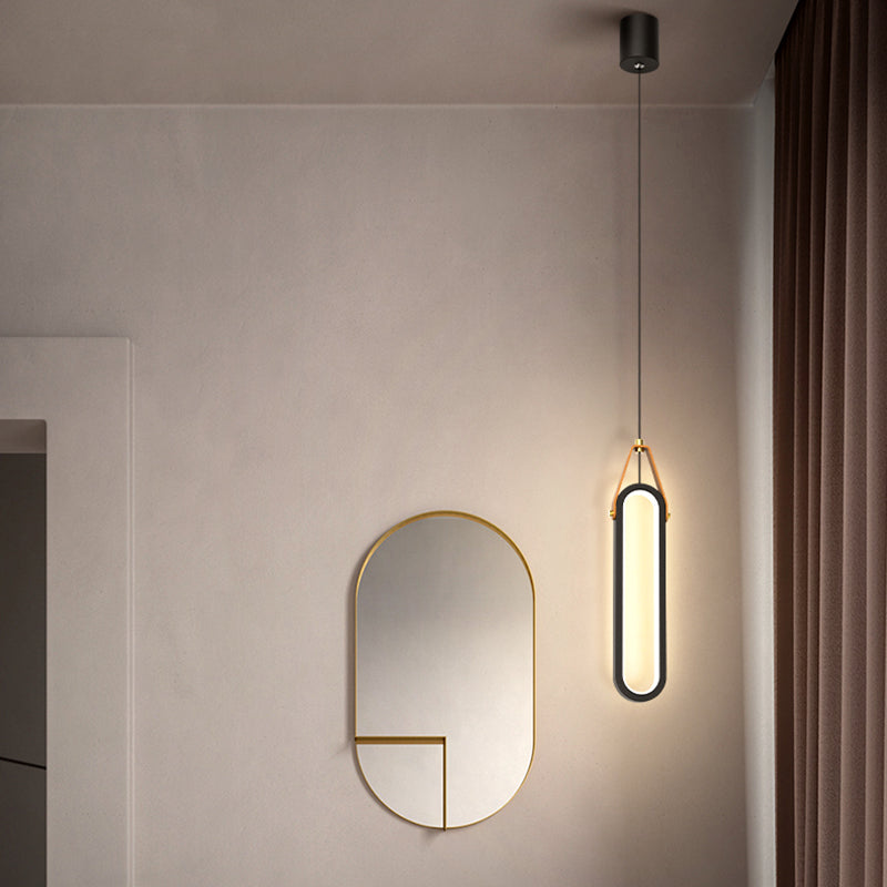 Kit de lumière suspendue linéaire moderne en métal 1-Light Pendant Light pour la chambre