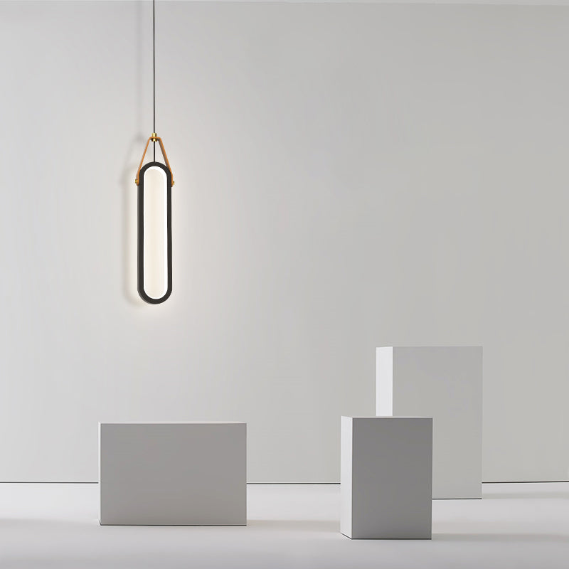 Kit de lumière suspendue linéaire moderne en métal 1-Light Pendant Light pour la chambre