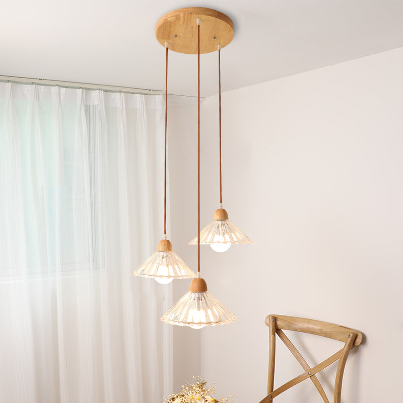 Pendre nordique moderne en bois suspendu plafond plafond pour salle à manger