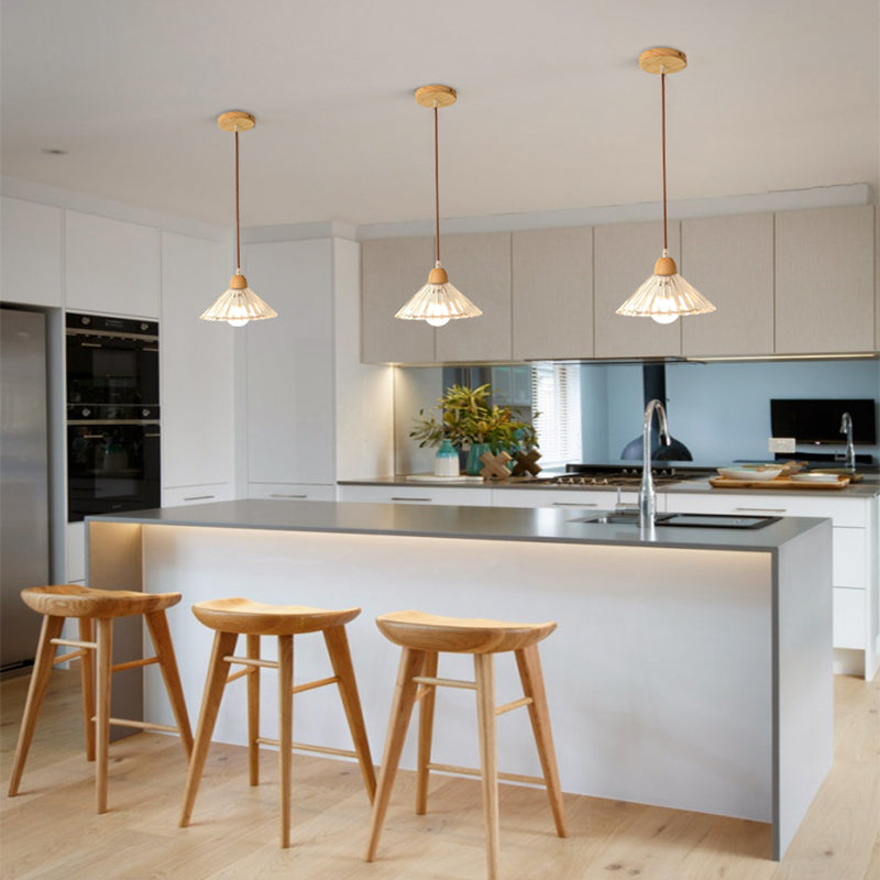 Pendre nordique moderne en bois suspendu plafond plafond pour salle à manger